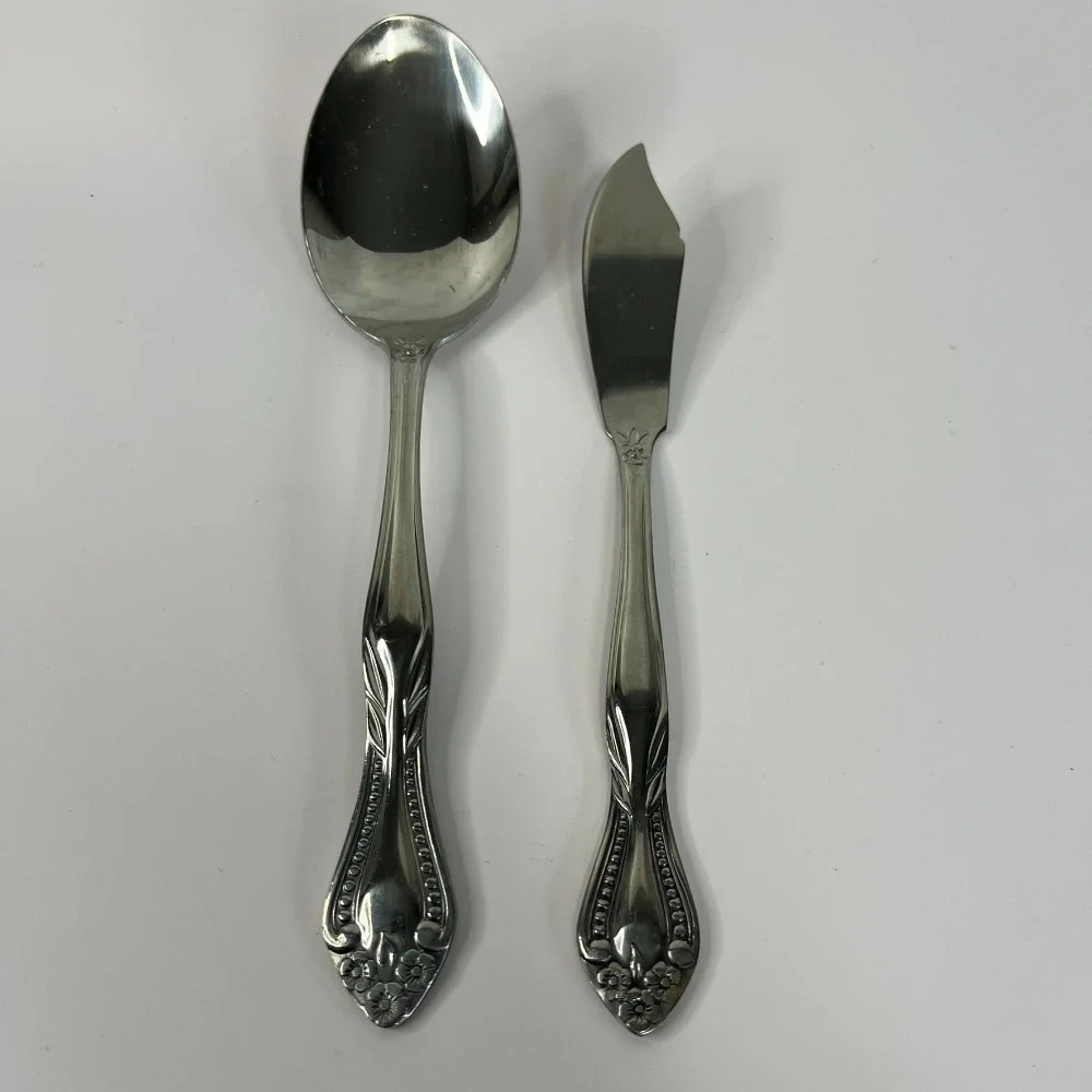 Lifetime Stainless Korea Pierrepont Dinner Spoon &‎ Butter Knife Set, Glossy